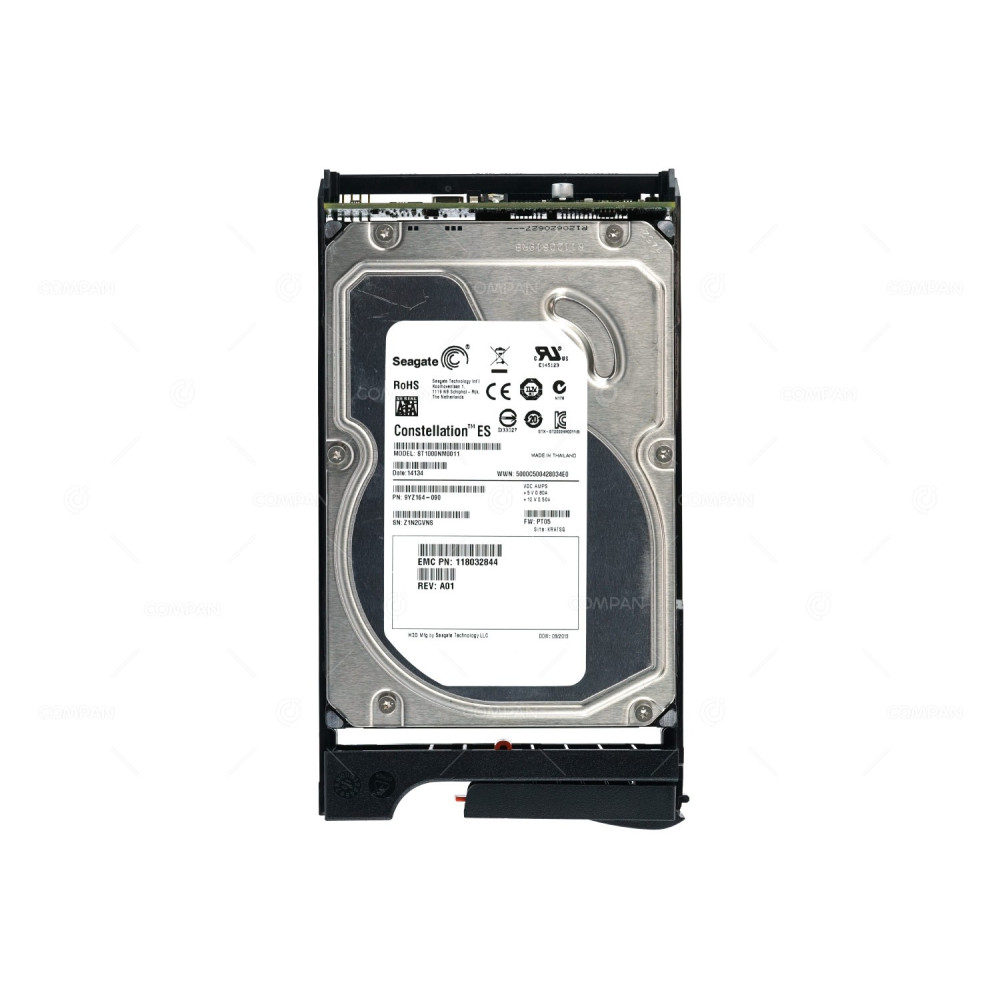 005050063 EMC HARD DRIVE 1TB 7.2K 3G 3.5 LFF SATAII FOR AX4-5 ST1000NM0011, 118032844, 0YJHTP, YJHTP